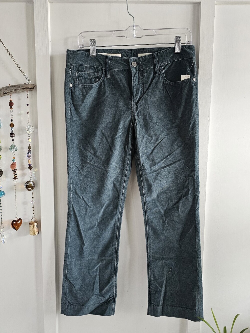 Anthropologie Pilcro Stet Fine Wale Corduroy Crop Pants Sky Size 28 P3